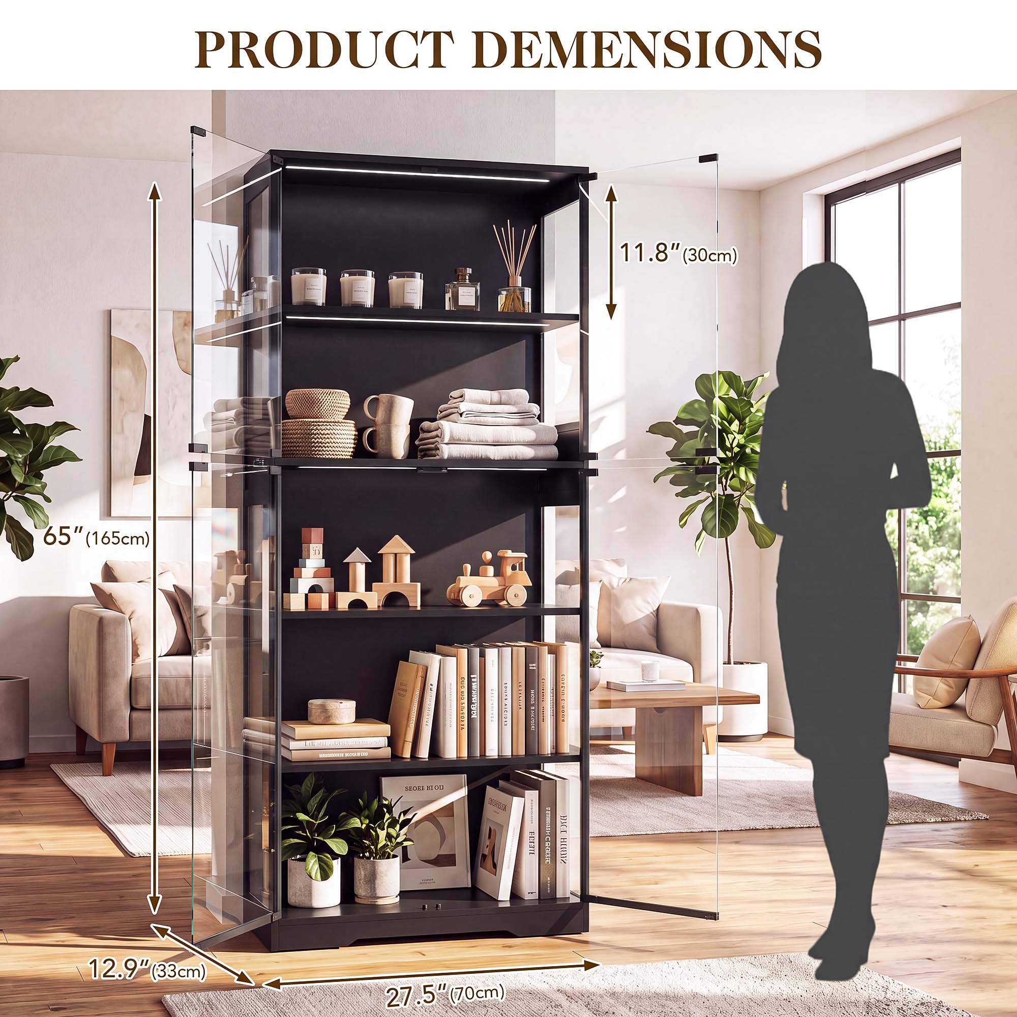 TCGBKAF 5‑Tier Display Cabinet - Collectible & Vintage Dolls For Wedding review and price