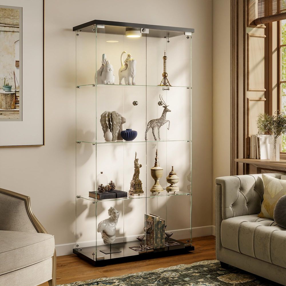 Display Cabinet with LED Light - Collectible & Vintage Dolls For Wedding review and price