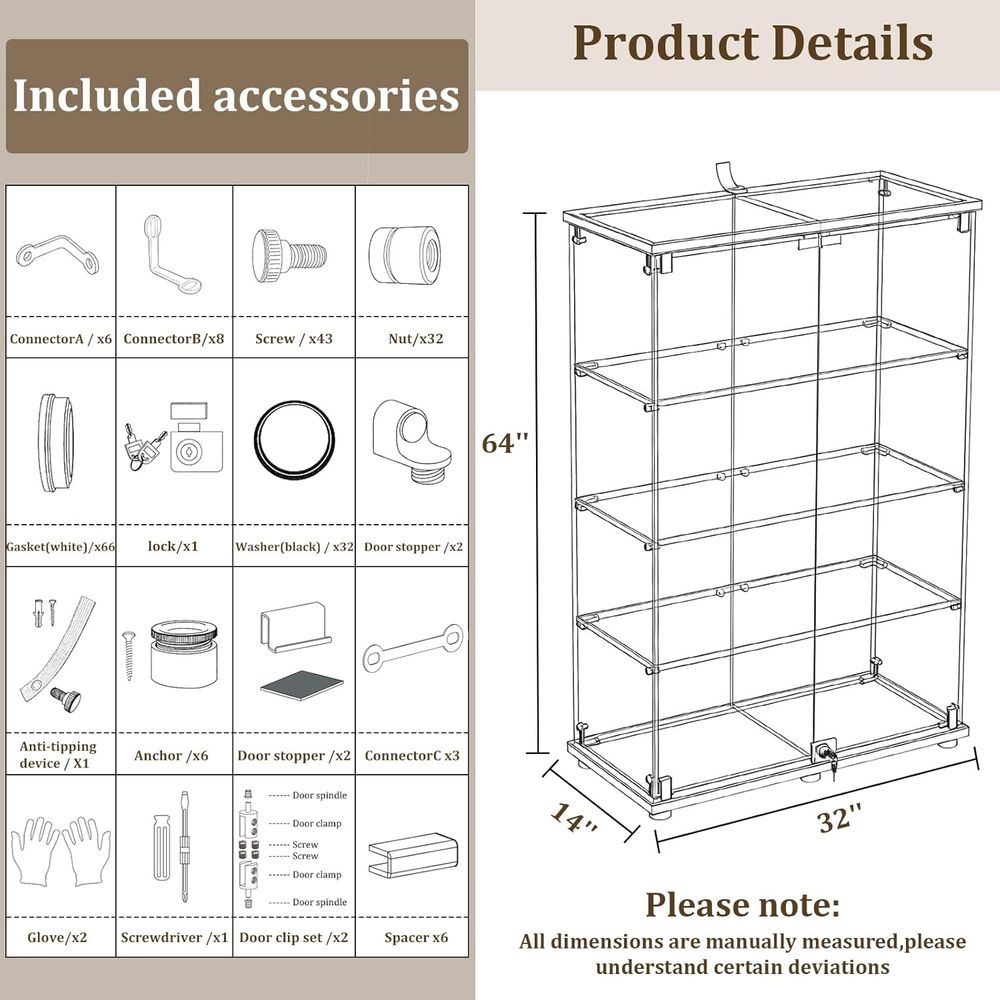 Tempered Glass Display Cabinet - Collectible & Vintage Dolls For Wedding review and price