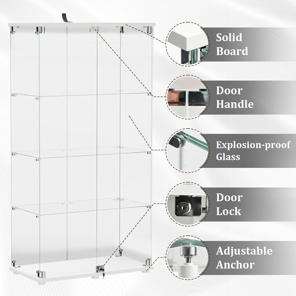 Tempered Glass Display Cabinet - Collectible & Vintage Dolls For Wedding review and price