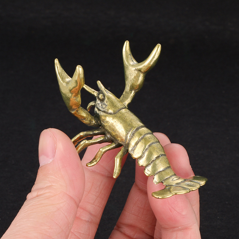 【F】Solid Brass Crayfish Orname - Vintage Collectible Furniture review and price