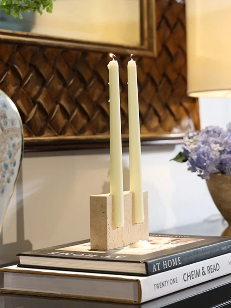 2 Holes Marble Candlestick Hol - Collectible Vintage Matches review and price